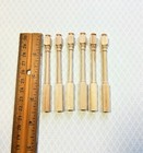 Dollhouse Spindles Newel Posts Wood Tall Narrow 6 Pieces 1 12 Scale 3 1 2  Long