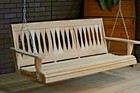 5ft Cypress Wood Diamond Porch Bench Swing With Hanging Hardware Made In Usa