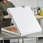 White Customizable Corrugated Plain Pizza Box Square 25 Bundle 24  X 24  X 2 