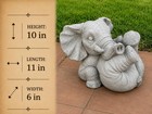 Concrete Elephant Garden Statue Elephant Stone Figurine Animal Decor