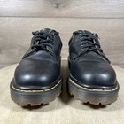 Vintage Dr Martens Oxford Black Leather Padded Collar Shoes Womens Size Us 6