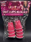 Light Up Shot Cups Necklace    birthday Girl    - String Of 7 Cups  batteries Inc 
