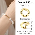 50pcs Locking Jump Rings For Jewelry Making Round Split Gold Silver