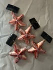 Robert Stanley Sequin Glass Starfish Ornament Christmas 4 5    New Each