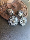 Antiqued Silver Earrings - Tribal Drop Earrings  Boho Chic Earrings  Unique