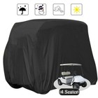 Waterproof Golf Cart Cover Zipper 4 Passenger Ez Go Club Car Yamaha Elastic Hem