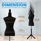 Serenelife Slmaqtpbk55 Black Female Dress Form Mannequin