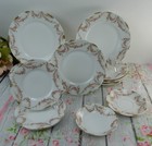 12 Piece Antique Theodore Haviland Limoges Schleiger 145 With Chips