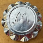  2  Vintage Mcdonald   s Aluminum Ashtray Embossed Logo Retro Fast Food Promo