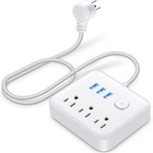 Surge Protector Power Strip     3 Outlets   3 Usb Ports  Us Plug For Home  office