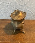 Vintage Art Nouveau Ornate Raised Relief Footed Casket Trinket Jewelry Box roses