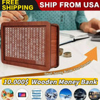 10000 Wooden Money Bank With Counter Money Piggy Bank Saving Challenge Save Box