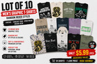 Lot Of 10 Men s Graphic T-shirts Random Mixed Vintage Concert Tour Streetwear