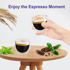 Double Wall Expresso Cups  set Of 2   3 Ounce Glass Espresso Mugs - Clear  Doubl