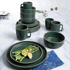 Gibson Home Zuma Round 16-piece Matte Stoneware Dinnerware Set - Green
