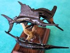 Black Coral - Billfish  grand Slam  - Blue  White Marlin   Sailfish Hand-carved 