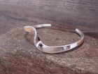 Native American Stackable Sterling Silver Bracelet Signed By Tahe