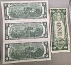 3 Consecutive 2017a  2 Bills   1935g  1 Silver Certificate No Motto Blue Seal