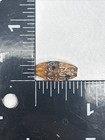 Two Vintage Czech Amber Tone Glass Buttons