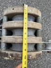 Huge Antique Triple Sheave Wooden Ship Block Pulley 20    60 Lb Maritime Nautical
