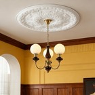 26 38 Inch Ceiling Medallion Decorative  Round White Plaster Carved Lamp Plate