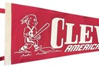 Vintage 1954 Cleveland Indians American League Champs Baseball Pennant Early Old
