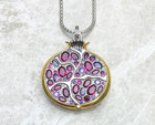 Pomegranate Fruit Hand Made Designer Pendant 925 Sterling Silver Collectable