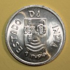 S7 - Portuguese India 1 Rupee 1935 Brilliant Unc  Silver Coin     Beautiful Coin