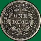 1853-o Seated Liberty Dime Extremely Fine Xf Coin  33894