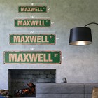 Maxwell Vintage Street Sign Childrens Name Room Metal Sign