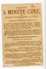 Crosby s 5 Minute Cure Antique Victorian Trade Card 1880 Pain Quack Medicine