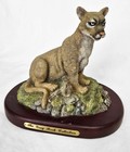 Amy   Addy Gray Rock Collection Mountain Lion Cougar Puma Resin Figurine C 1990s