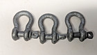 Lot Of  3  New Chicago 1 4    1 2 Ton  Galvanized Steel Screw Pin Anchor Shackle