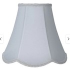 Urbanest Classic Handmade Faux Silk Scalloped Bell Lamp Shade Off White