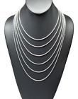 Stainless Steel Rope Chain Necklace 2mm Size 16  To 26   Unisex Hip Hop Jewelry