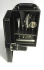 Vintage Five Pcs Travel Bar Set In Faux Leather Case Barware Stainless Utensils