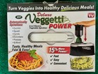 Deluxe Veggetti Power Vegetable Spiralizer Electric 4-in-1 Large 2 Qt Nib