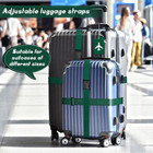 8 Pcs Luggage Straps Suitcase Tags Set For Tsa Approved  4 Travel Adjustable    