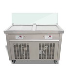 Kolice Commercial Double Square Pans Fried Ice Cream Roll Machine 21 x21  pans
