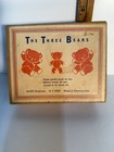 Vintage Steiff The Three Bears Mohair Set - Perfect Condition With Original Box