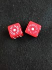 Las Vegas Fabulous Red Casino Dice - Pair Of 2 Dice  2 