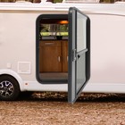 30    36 In Rv Camper Entry Door Right Passenger Side Aluminum Frame Glass Screen