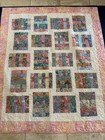 Handmade Y2k  Pastel Patched Quilt Pink Purple Green Watercolor Hearts Euc