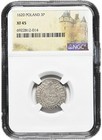 Ngc Xf45  Poland 1620 King Sigismund Iii  Silver 3p 3 Polker Coin 1587-1632 Ad