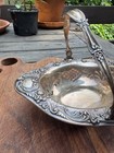 Antique Gorham Sterling Silver Swing Handle Basket A110 Repousse Pierced C1905