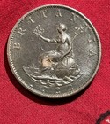 Authentic 1799 George Iii Revolutionary War Era Colonial Halfpenny V  Nice Soho