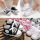 Unisex Baby Girls Boys Canvas High-top Shoes  Newborn Infant Anti-slip Soft S   