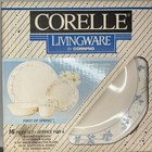 Vintage 16pc Set Corelle First Of Spring White Blue Livingware By Corning    nib   