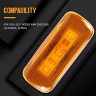 4pcs Dual Cab Bed Fender Led Side Marker Lights 2010-2017 Dodge Ram 2500 3500 