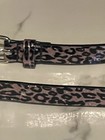 Leopard Pink black 28 Inch Belt Glitter Sparkles 1 2 Inch Wide 